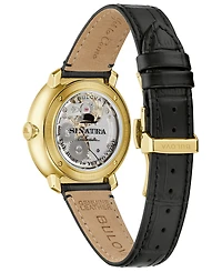 Bulova Men's Frank Sinatra Brown Leather Strap Watch 40mm