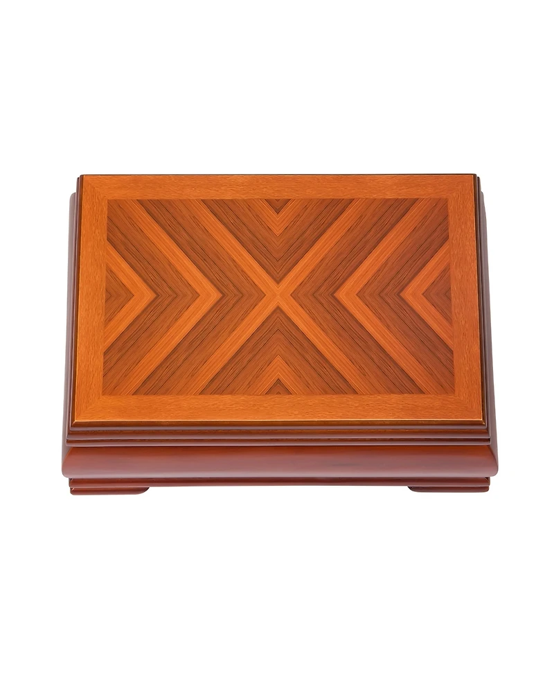 Mele Co. Carmen Wooden Jewelry Box in Walnut Finish