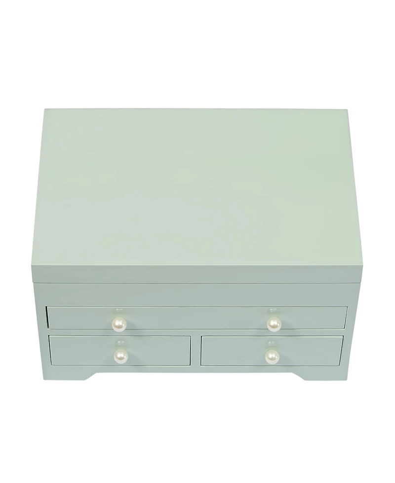 Mele Co. Bianca Wooden Jewelry Box in Seafoam Finish