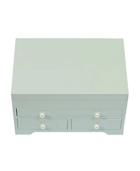 Mele Co. Bianca Wooden Jewelry Box in Seafoam Finish