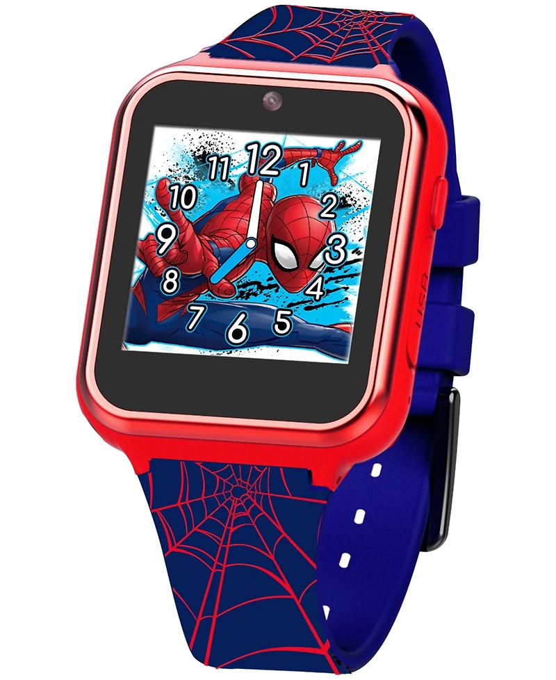 Accutime Kid's Spiderman Black Silicone Strap Smart Watch 46x41mm