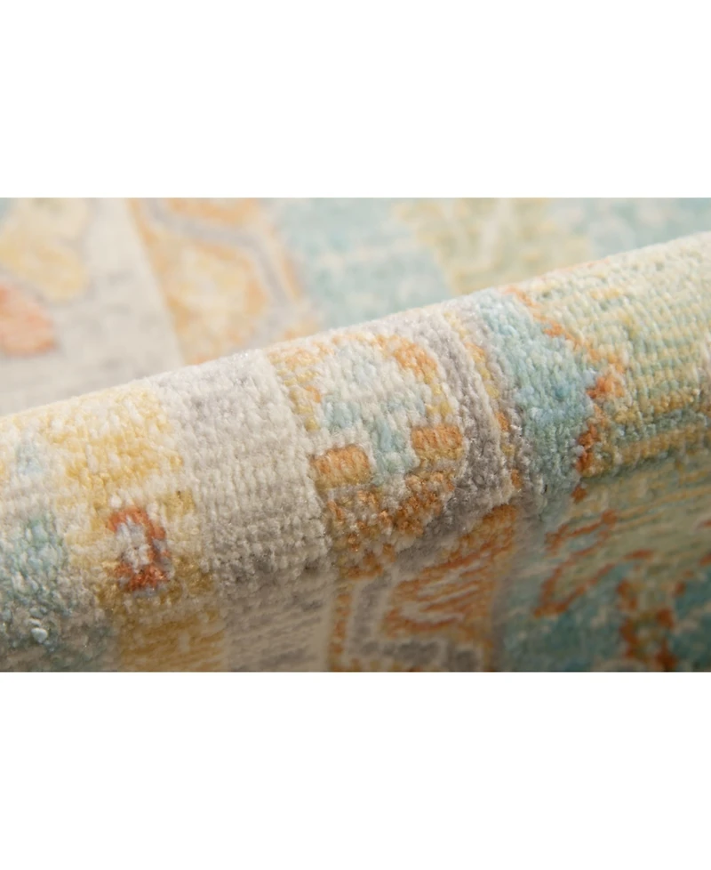 Amer Rugs Bohemian Bhm-3 Aqua and Beige 7'9" x 9'9" Outdoor Area Rug