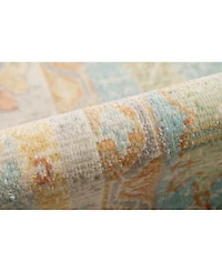 Amer Rugs Bohemian Bhm-3 Aqua and Beige 7'9" x 9'9" Outdoor Area Rug