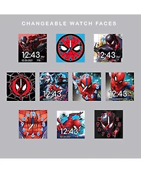 Accutime Kid's Spiderman Black Silicone Strap Smart Watch 46x41mm