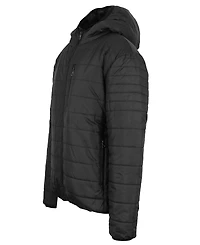 Galaxy By Harvic Men's Sherpa Lined Hooded Puffer Jacket