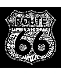 La Pop Art Men's Raglan Word T-shirt - Life is A Highway