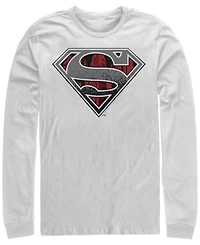 Fifth Sun Men's Superman Concrete Logo Long Sleeve Crew Tee