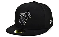 New Era Miami Heat Black White 59FIFTY Cap