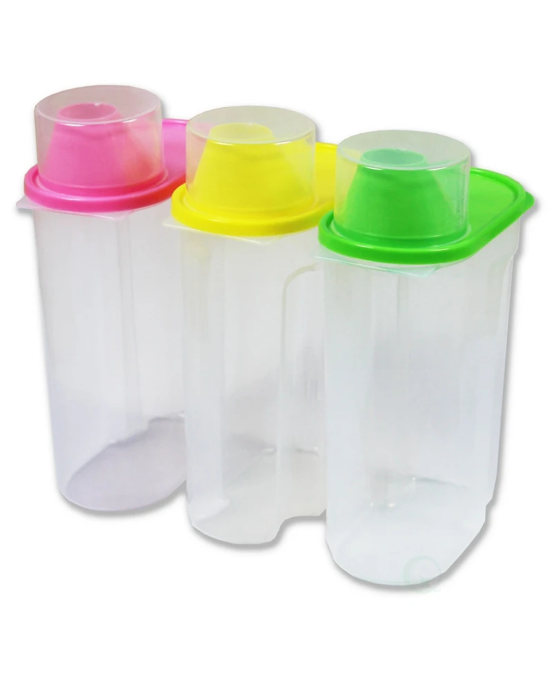 Vintiquewise Bpa-Free Plastic Food Saver, Kitchen Food Cereal Storage Containers with Graduated Cap