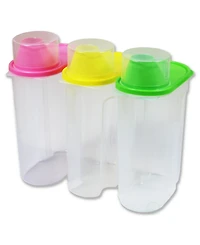 Vintiquewise Bpa-Free Plastic Food Saver, Kitchen Food Cereal Storage Containers with Graduated Cap
