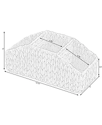 Wickerwise Natural Water Hyacinth Storage Organizer Caddy