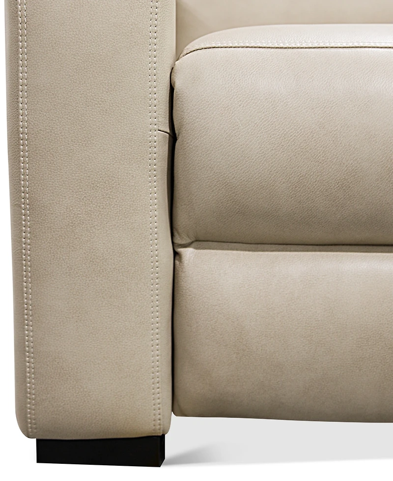 Gabrine Leather Power Recliner, Created for Macy's