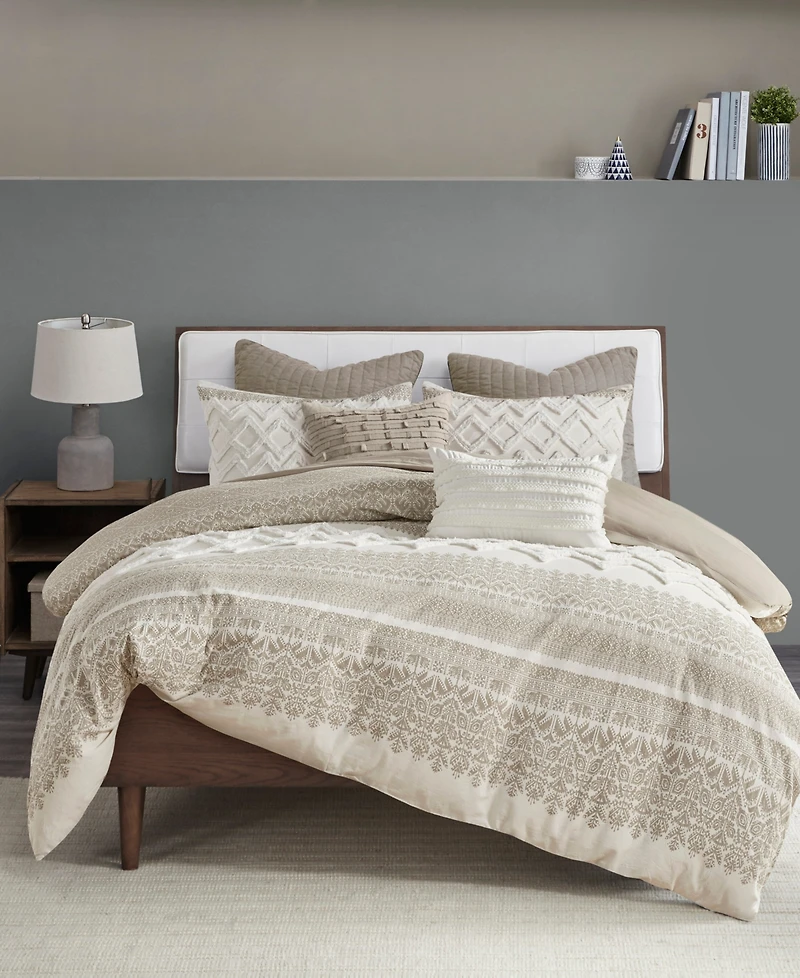 Ink+Ivy Mila Chenille 3-Pc. Duvet Cover Set, King/California King
