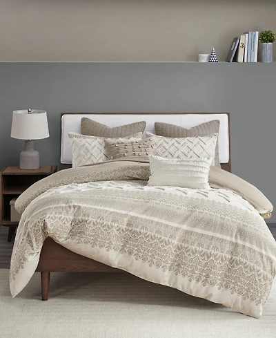Ink+Ivy Mila Chenille 3-Pc. Duvet Cover Set, King/California King