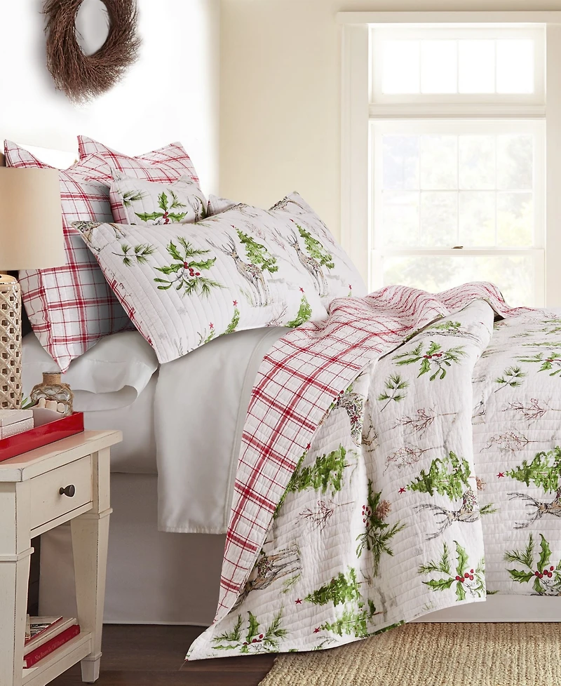 Levtex Sleigh Bells Reversible Quilt, Twin/Twin Xl