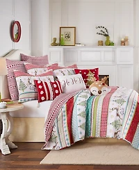 Levtex Comet & Cupid Folk Christmas Quilted Quilt