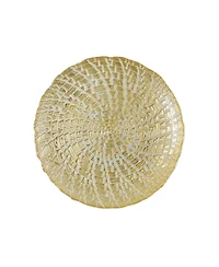 Vietri Rufolo Glass Gold Crocodile Small Cake Stand