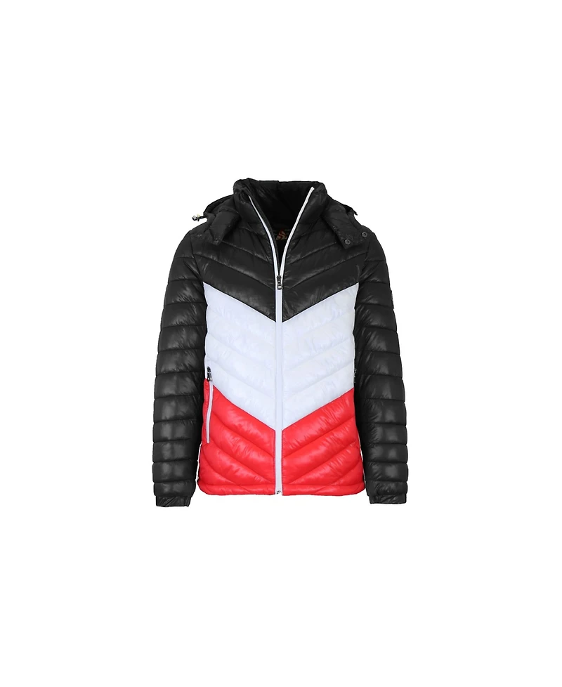 Galaxy By Harvic Men's Heavyweight Quilted Hooded Puffer Bubble Jacket