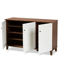 Baxton Studio Coolidge 8-Shelf Shoe Storage Cabinet