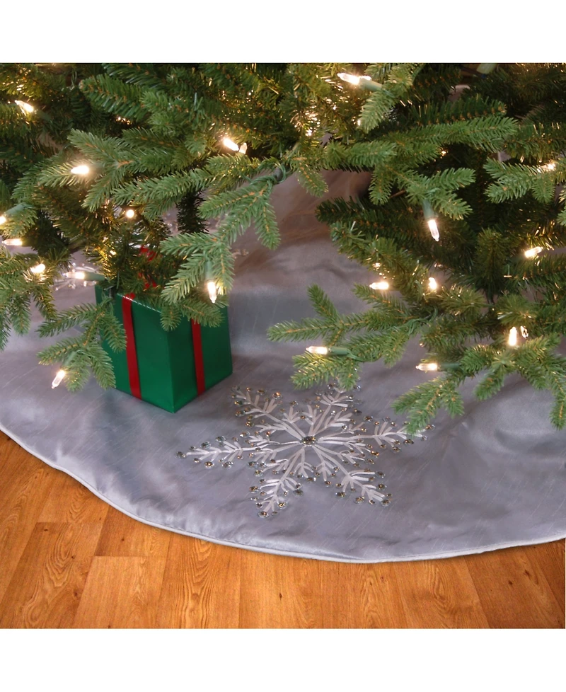 National Tree Company 42" Tree Skirt with Snowflakes Design