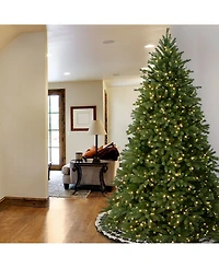 National Tree Company 7.5' "Feel Real" Jersey Fraser Fir Hinged Tree with 1250 Clear Lights