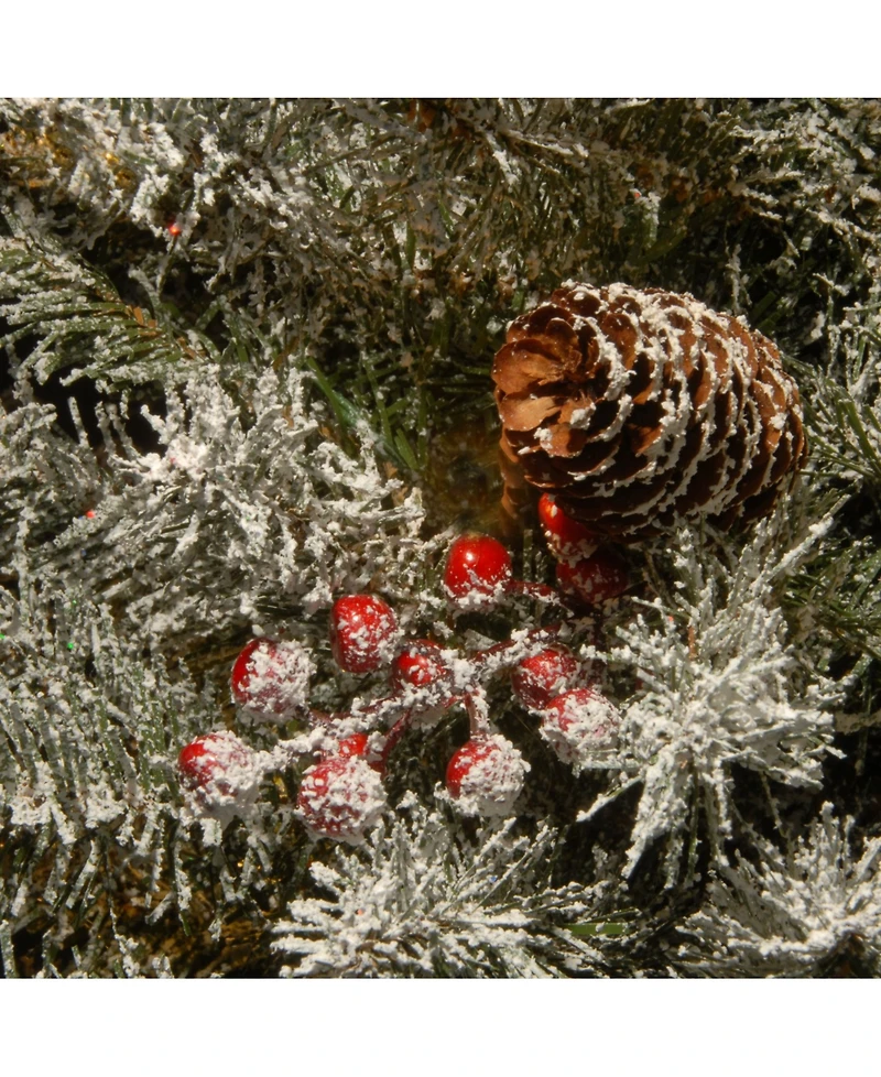National Tree Company 10" Dunhill Fir Sleigh with Snow, Berries and Cones