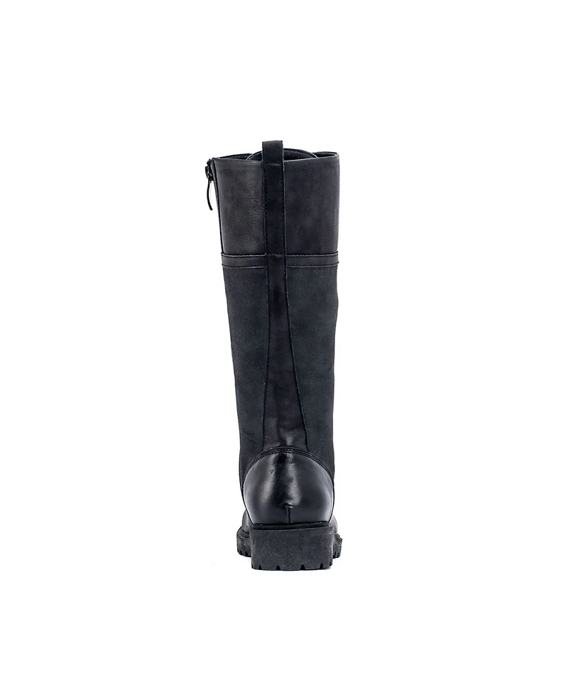 Gc Shoes Women's Hanker Combat Lace Up Knee High Boots