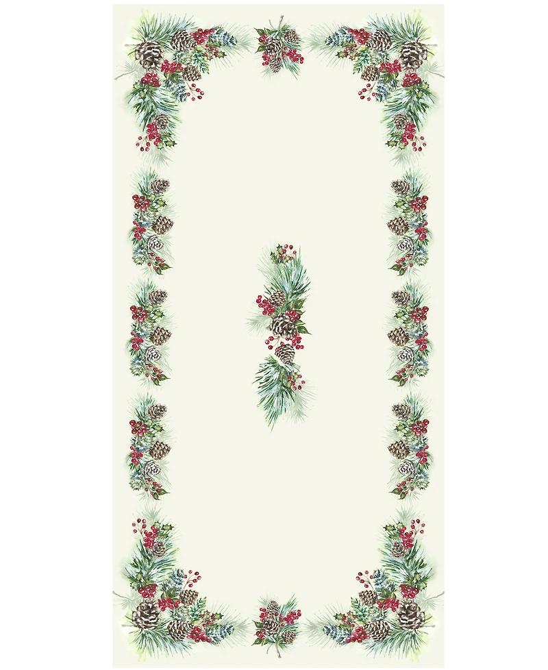 Laural Home Winter Garland Tablecloth - 70"x 144"