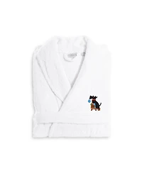 Linum Home Embroidered Luxury and Terry Bathrobe