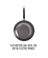 Joyce Chen Professional Series 12" Carbon Steel Stir Fry Pan with Phenolic Handle