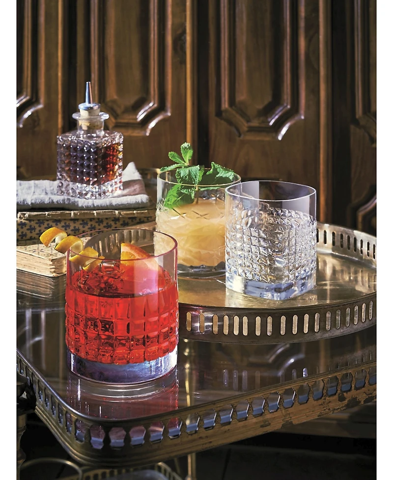 Mixology 12.75 Oz Charme Double Old Fashion Glasses, Set of 4