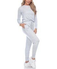 White Mark Women's 2pc Loungewear Set