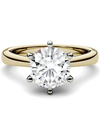 Moissanite Solitaire Engagement Ring 1-9/10 ct. t.w. Diamond Equivalent 14k White, Yellow or Rose Gold