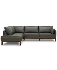 Jollene Leather 2-Pc. Sectional with Chaise, Created for Macy's
