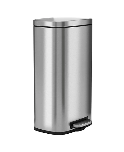 iTouchless 8 Gallon / 30 Liter SoftStep Stainless Steel Kitchen Trash Can with Odor Filter