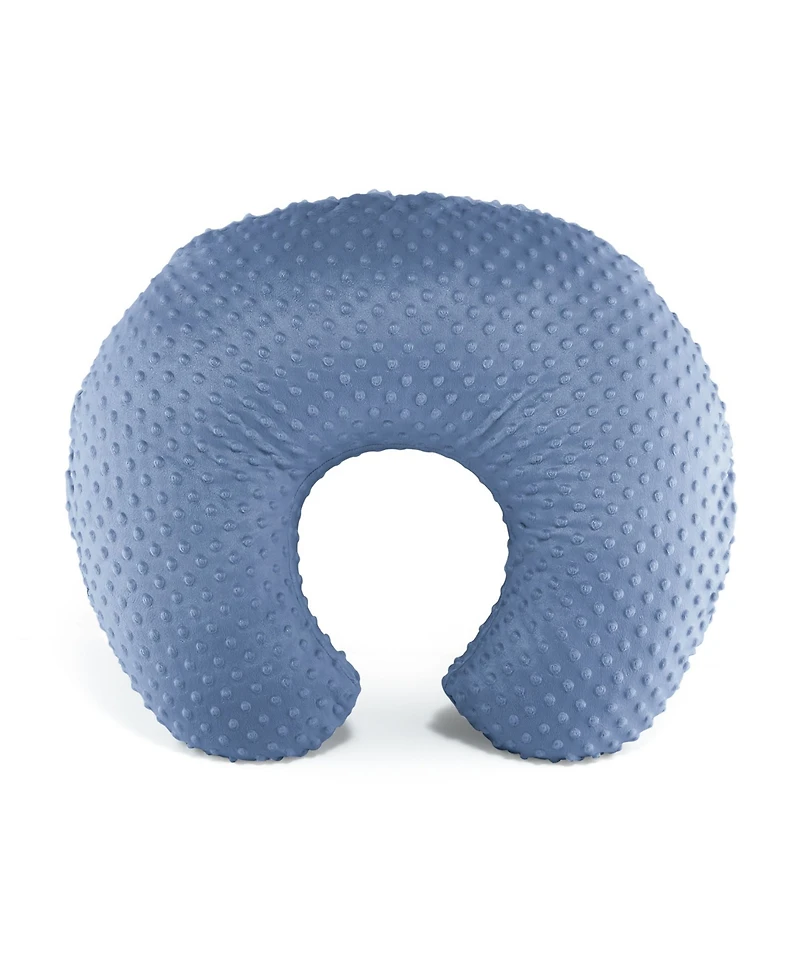 The Peanutshell Nursing Pillow Covers for Breastfeeding, 2 Pack Set, Dinosaur and Navy Blue Minky Dot