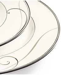 Noritake Dinnerware, Platinum Wave Round 5 Piece Place Setting