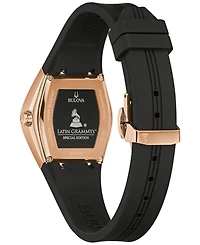 Bulova Women's Latin Grammy Black Silicone Strap Watch 30.5mm