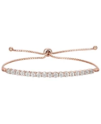 Diamond Bolo Bracelet (1/10 ct. t.w.) Sterling Silver, 14k Gold-Plated Silver or Rose