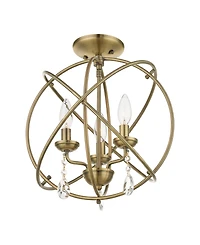 Aria 3 Lights Convertible Chandelier or Semi Flush