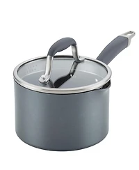 Anolon Advanced Home Hard-Anodized Nonstick Straining Saucepan, 2-Quart