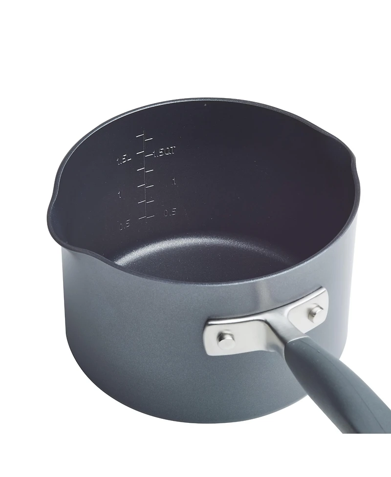 Anolon Advanced Home Hard-Anodized Nonstick Straining Saucepan, 2-Quart