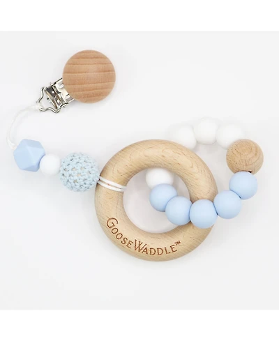 GooseWaddle Attachable Wooden & Silicone Teether
