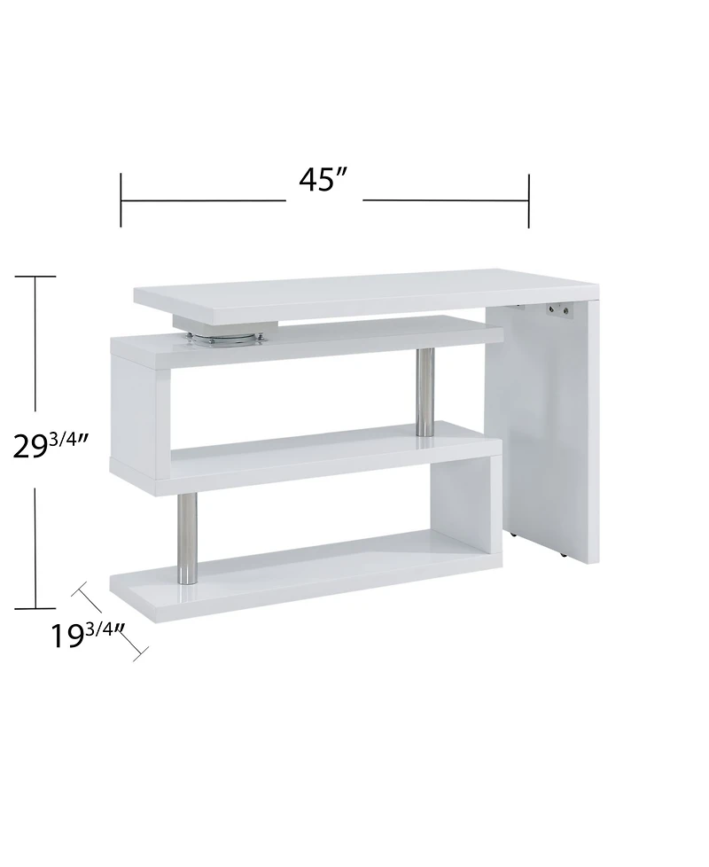 Tara Multifunctional Corner Desk with Shelves