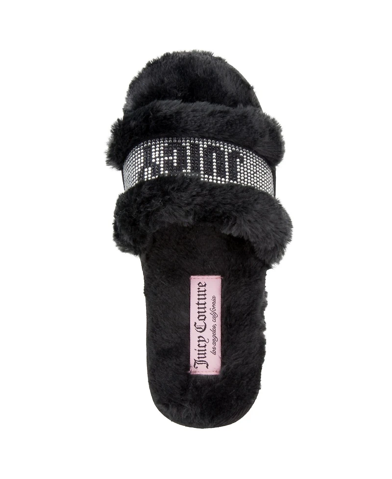 Juicy Couture Women's Halo Faux Fur Slip-On Slippers