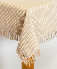 Lintex Homespun Ecru 100% Cotton Tablecloth 52"X70"