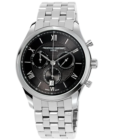 Frederique Constant Men's Swiss Stainless Steel Bracelet Watch 40mm