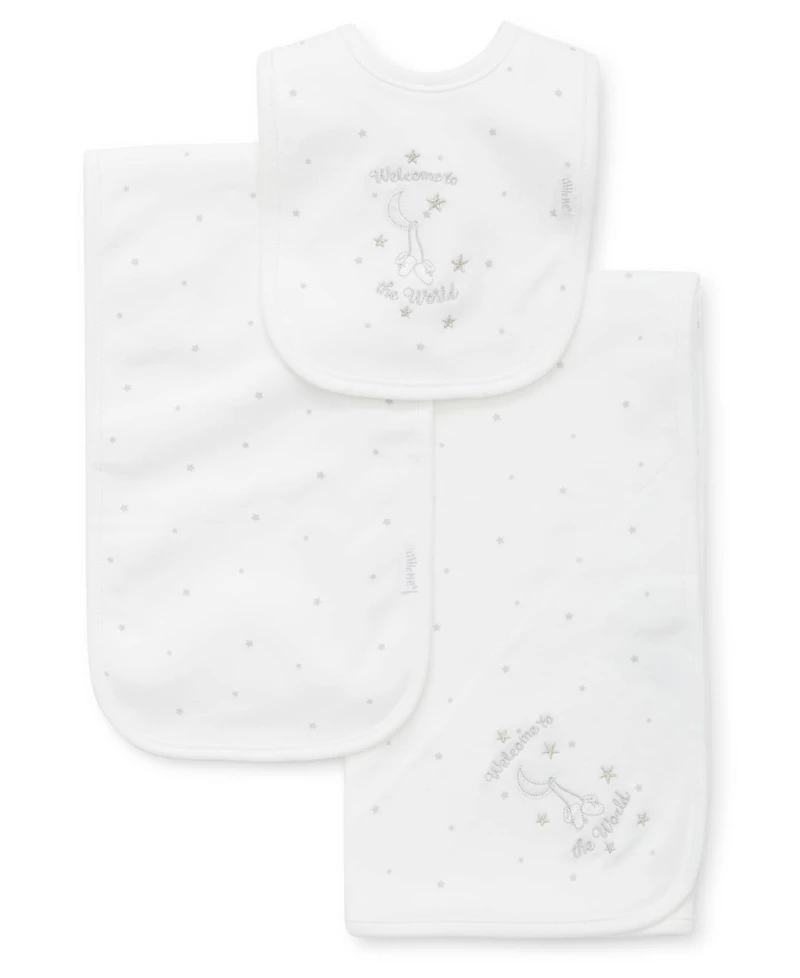 Little Me Baby Boys or Girls Welcome To The World Cotton Gift Set, 6 Piece Set