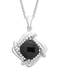 Onyx Box Set (Pendant, Earrings & Ring) in Sterling Silver