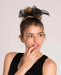 Soho Style Chiffon-Wire Bow Ponytail Holder and Imitation Pearl Pop Mini Twin Starfish Bobby Pin Set of 2
